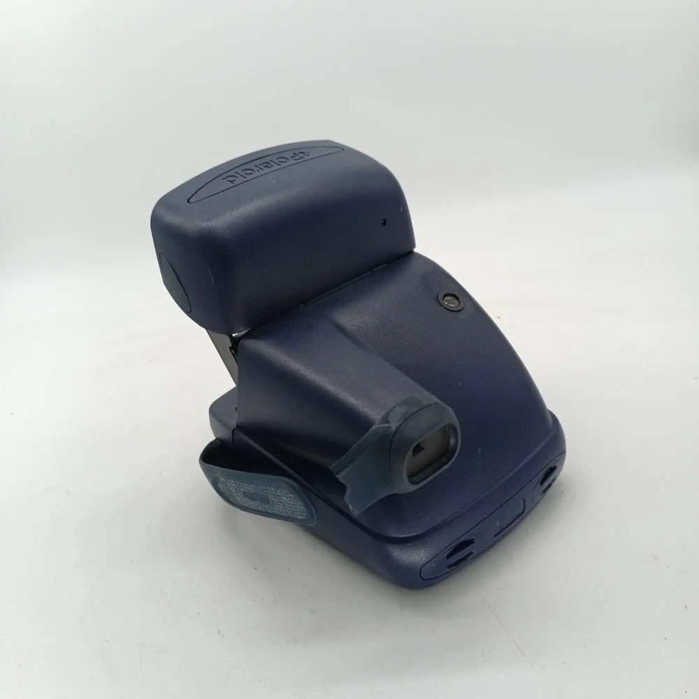 Polaroid 600 OneStep Express Instant Film Camera Navy Blue Yellow Accents a2